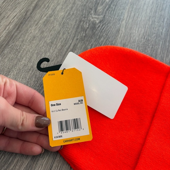 Carhartt Bold Orange Knit Beanie - Picture 3 of 4